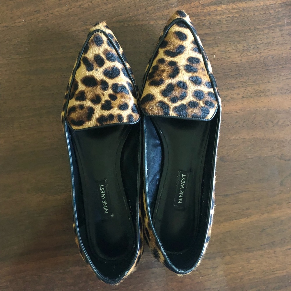 Nine West Abay Leopard Smoking flat